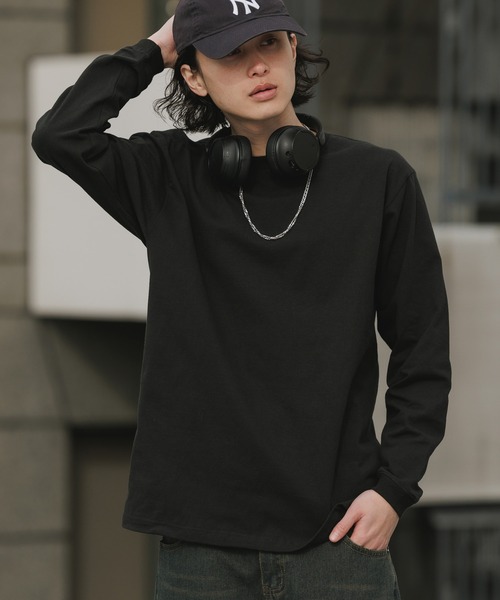 最終値下げ STONE  ブラック 長袖カットソー セール】CROSS&STITCH/クロスアンドステッチ オープンエンド マックス