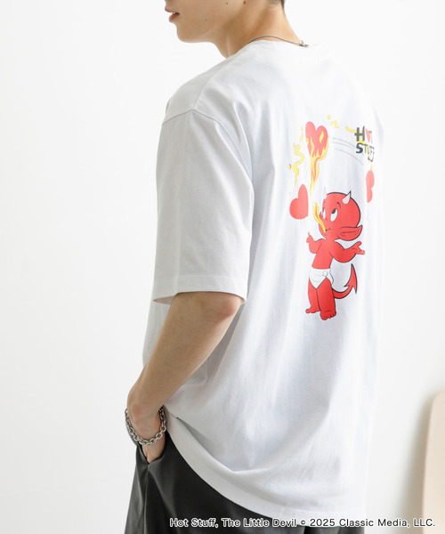 SENSE OF PLACE by URBAN RESEARCH(センスオブプレイスバイアーバンリサーチ)の「『別注』HOT STUFF×SENSE OF PLACE プリントTシャツ A(Tシャツ/カットソー・メンズ・イエロー/ホワイト/チャコールグレー・MEDIUM/LARGE)」の4枚目の写真