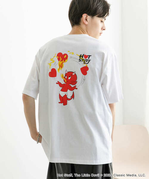 SENSE OF PLACE by URBAN RESEARCH(センスオブプレイスバイアーバンリサーチ)の「『別注』HOT STUFF×SENSE OF PLACE プリントTシャツ A(Tシャツ/カットソー・メンズ・イエロー/ホワイト/チャコールグレー・MEDIUM/LARGE)」の8枚目の写真