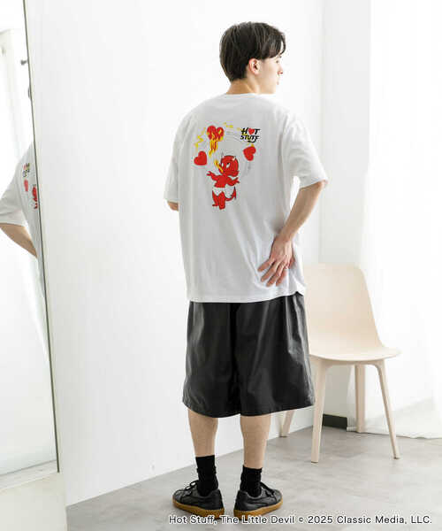 SENSE OF PLACE by URBAN RESEARCH(センスオブプレイスバイアーバンリサーチ)の「『別注』HOT STUFF×SENSE OF PLACE プリントTシャツ A(Tシャツ/カットソー・メンズ・イエロー/ホワイト/チャコールグレー・MEDIUM/LARGE)」の10枚目の写真