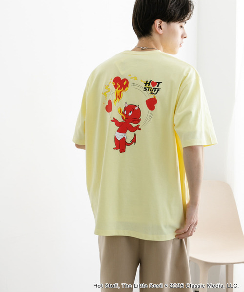SENSE OF PLACE by URBAN RESEARCH(センスオブプレイスバイアーバンリサーチ)の「『別注』HOT STUFF×SENSE OF PLACE プリントTシャツ A(Tシャツ/カットソー・メンズ・イエロー/ホワイト/チャコールグレー・MEDIUM/LARGE)」の13枚目の写真