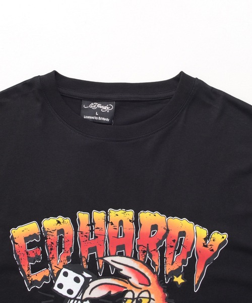 Ed Hardy(エドハーディー)の「『ED HARDY/エドハーディー』クルーネック ラビット半袖Tシャツ(Tシャツ/カットソー・メンズ・ブラック/ホワイト・L/M)」の14枚目の写真