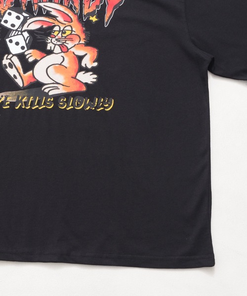 Ed Hardy(エドハーディー)の「『ED HARDY/エドハーディー』クルーネック ラビット半袖Tシャツ(Tシャツ/カットソー・メンズ・ブラック/ホワイト・L/M)」の20枚目の写真