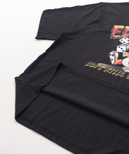 Ed Hardy(エドハーディー)の「『ED HARDY/エドハーディー』クルーネック ラビット半袖Tシャツ(Tシャツ/カットソー・メンズ・ブラック/ホワイト・L/M)」の12枚目の写真