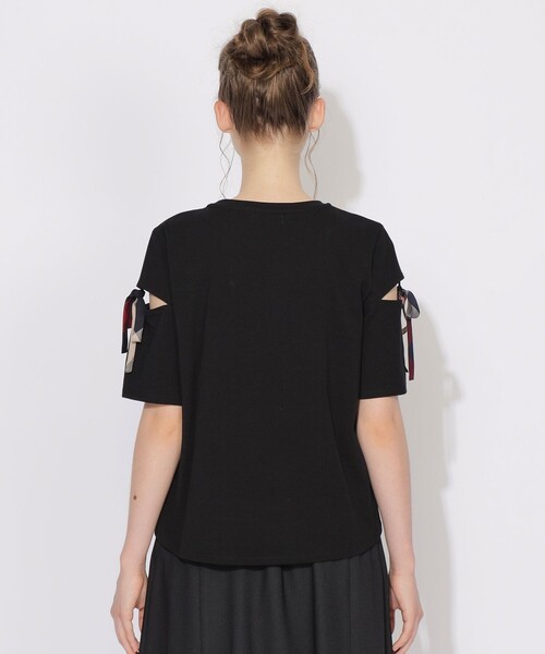 新品 タグ付き クレストブリッジ リボン Tシャツ シトラテックショルダーリボンT(Tシャツ/カットソー)|CB