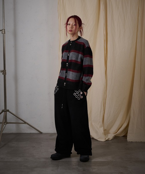 FTW（エフティダブリュー）の「EYELET LOOSE SWEAT PANTS（スウェットパンツ・レディース・グレー/ライトブルー/チャコール/グリーン/ブラック・MEDIUM/SMALL/LARGE）」の7枚目の写真
