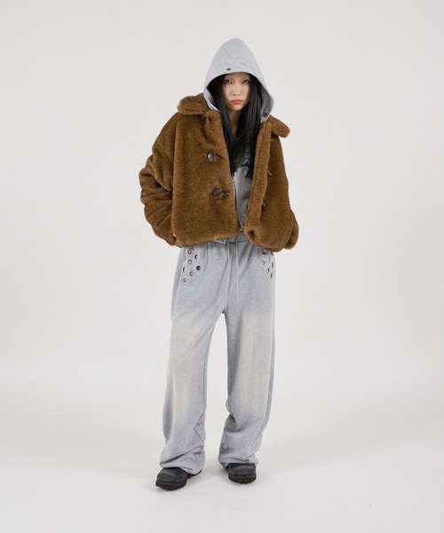 FTW（エフティダブリュー）の「EYELET LOOSE SWEAT PANTS（スウェットパンツ・レディース・グレー/ライトブルー/チャコール/グリーン/ブラック・MEDIUM/SMALL/LARGE）」の14枚目の写真