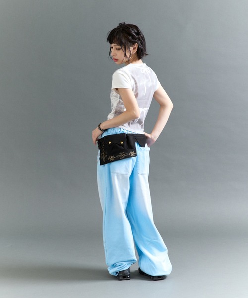 FTW（エフティダブリュー）の「EYELET LOOSE SWEAT PANTS（スウェットパンツ・レディース・グレー/ライトブルー/チャコール/グリーン/ブラック・MEDIUM/SMALL/LARGE）」の20枚目の写真