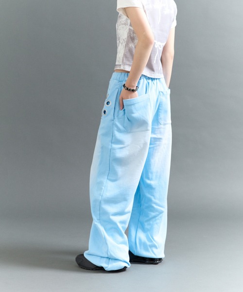 FTW（エフティダブリュー）の「EYELET LOOSE SWEAT PANTS（スウェットパンツ・レディース・グレー/ライトブルー/チャコール/グリーン/ブラック・MEDIUM/SMALL/LARGE）」の21枚目の写真