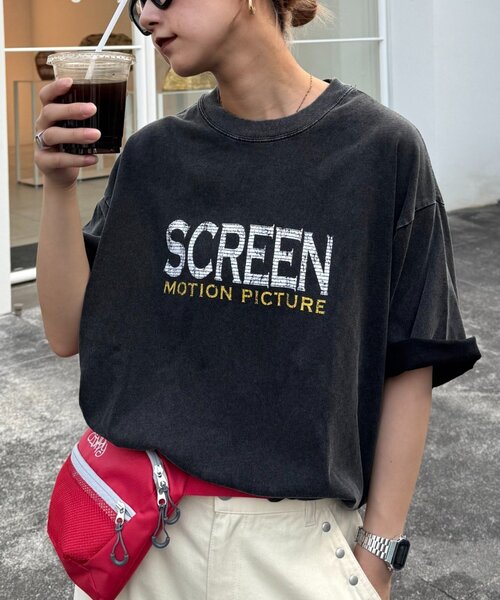 CIAOPANIC TYPY（チャオパニックティピー）の「【ユニセックス】フロストモーションロゴプリント半袖Tee（Tシャツ/カットソー・メンズ・オフホワイト/チャコールグレー/ブラック/ネイビー・LARGE/MEDIUM）」の10枚目の写真