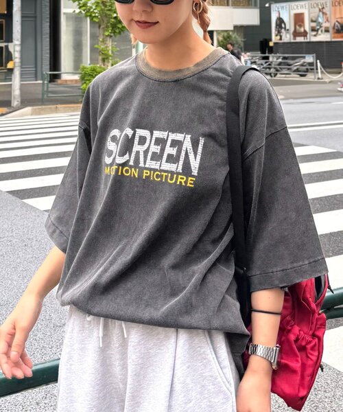 CIAOPANIC TYPY（チャオパニックティピー）の「【ユニセックス】フロストモーションロゴプリント半袖Tee（Tシャツ/カットソー・メンズ・オフホワイト/チャコールグレー/ブラック/ネイビー・LARGE/MEDIUM）」の14枚目の写真