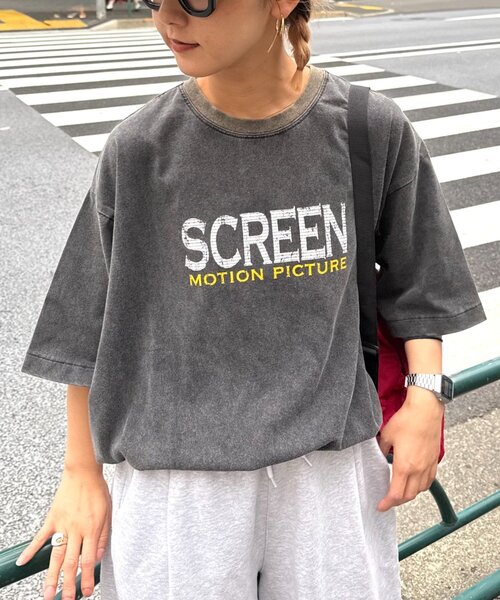 CIAOPANIC TYPY（チャオパニックティピー）の「【ユニセックス】フロストモーションロゴプリント半袖Tee（Tシャツ/カットソー・メンズ・オフホワイト/チャコールグレー/ブラック/ネイビー・LARGE/MEDIUM）」の15枚目の写真