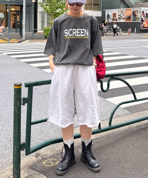 CIAOPANIC TYPY（チャオパニックティピー）の「【ユニセックス】フロストモーションロゴプリント半袖Tee（Tシャツ/カットソー・メンズ・オフホワイト/チャコールグレー/ブラック/ネイビー・LARGE/MEDIUM）」の16枚目の写真