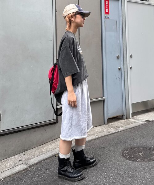 CIAOPANIC TYPY（チャオパニックティピー）の「【ユニセックス】フロストモーションロゴプリント半袖Tee（Tシャツ/カットソー・メンズ・オフホワイト/チャコールグレー/ブラック/ネイビー・LARGE/MEDIUM）」の18枚目の写真