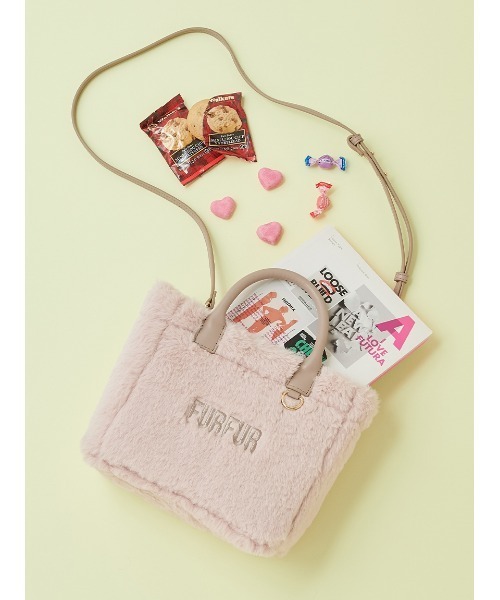 FURFUR（ファーファー）の「【お気に入り登録者9千件突破】【ZOZO限定カラー】エコファートートバッグ（トートバッグ・レディース・チャコールグレー/ブラック/ライトブルー/ピンク/アイボリー・F）」の5枚目の写真