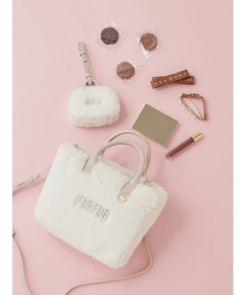 FURFUR（ファーファー）の「【お気に入り登録者9千件突破】【ZOZO限定カラー】エコファートートバッグ（トートバッグ・レディース・チャコールグレー/ブラック/ライトブルー/ピンク/アイボリー・F）」の2枚目の写真