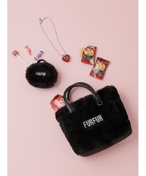 FURFUR（ファーファー）の「【お気に入り登録者9千件突破】【ZOZO限定カラー】エコファートートバッグ（トートバッグ・レディース・チャコールグレー/ブラック/ライトブルー/ピンク/アイボリー・F）」の3枚目の写真