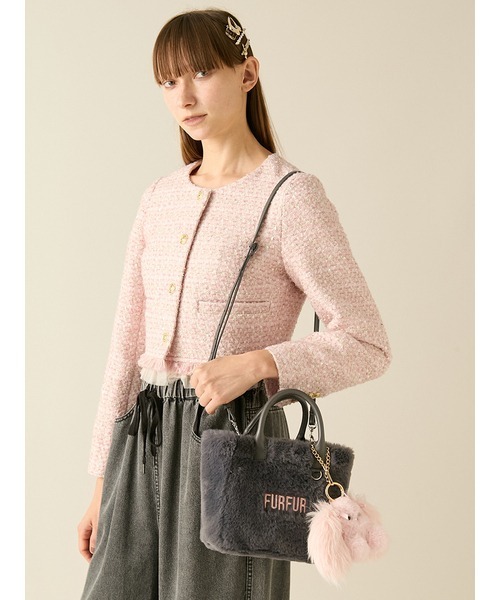 FURFUR（ファーファー）の「【お気に入り登録者9千件突破】【ZOZO限定カラー】エコファートートバッグ（トートバッグ・レディース・チャコールグレー/ブラック/ライトブルー/ピンク/アイボリー・F）」の22枚目の写真