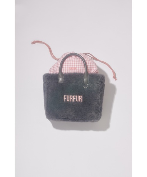 FURFUR（ファーファー）の「【お気に入り登録者9千件突破】【ZOZO限定カラー】エコファートートバッグ（トートバッグ・レディース・チャコールグレー/ブラック/ライトブルー/ピンク/アイボリー・F）」の11枚目の写真