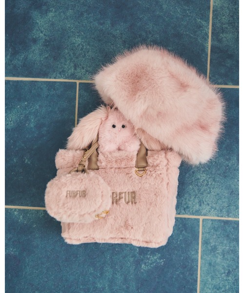 FURFUR（ファーファー）の「【お気に入り登録者9千件突破】【ZOZO限定カラー】エコファートートバッグ（トートバッグ・レディース・チャコールグレー/ブラック/ライトブルー/ピンク/アイボリー・F）」の14枚目の写真