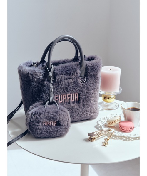 FURFUR（ファーファー）の「【お気に入り登録者9千件突破】【ZOZO限定カラー】エコファートートバッグ（トートバッグ・レディース・チャコールグレー/ブラック/ライトブルー/ピンク/アイボリー・F）」の7枚目の写真