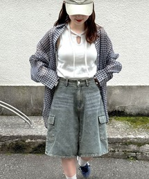 tiptop | カーゴデニムハーフパンツ(カーゴパンツ)
