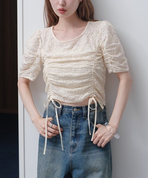 Kastane ポコポコレースフラワートップス 新色追加】ポコポコレースフラワートップス（Tシャツ/カットソー