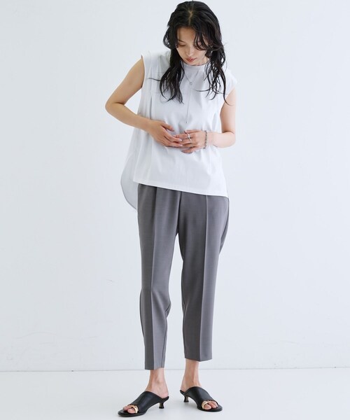 GALLEST（ギャレスト）の「フィッシュテールカットソー（Tシャツ/カットソー・レディース・ブラック/レッド系1/ホワイト・38）」の18枚目の写真