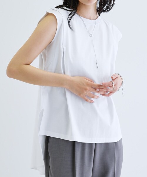 GALLEST（ギャレスト）の「フィッシュテールカットソー（Tシャツ/カットソー・レディース・ブラック/レッド系1/ホワイト・38）」の20枚目の写真