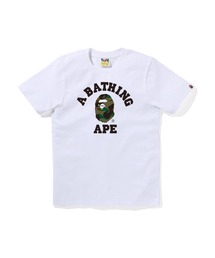 APE Tシャツ 白 A BATHING APE アベイシングエイプ 20AW BAPE LEOPARD COLLEGE
