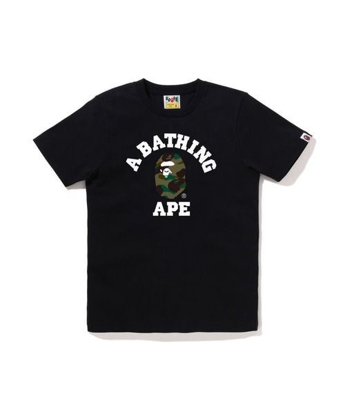 A BATHING APE(アベイシングエイプ)の「1ST CAMO COLLEGE TEE(Tシャツ/カットソー・レディース・ブラック×グリーン/ホワイト系その他7/ホワイト×グリーン/ホワイト×イエロー/ブラック×イエロー/ブラック系その他7・MEDIUM/X-SMALL/XX-SMALL/SMALL)」の5枚目の写真