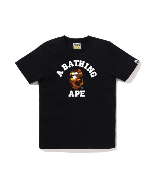 A BATHING APE(アベイシングエイプ)の「1ST CAMO COLLEGE TEE(Tシャツ/カットソー・レディース・ブラック×グリーン/ホワイト系その他7/ホワイト×グリーン/ホワイト×イエロー/ブラック×イエロー/ブラック系その他7・MEDIUM/X-SMALL/XX-SMALL/SMALL)」の6枚目の写真