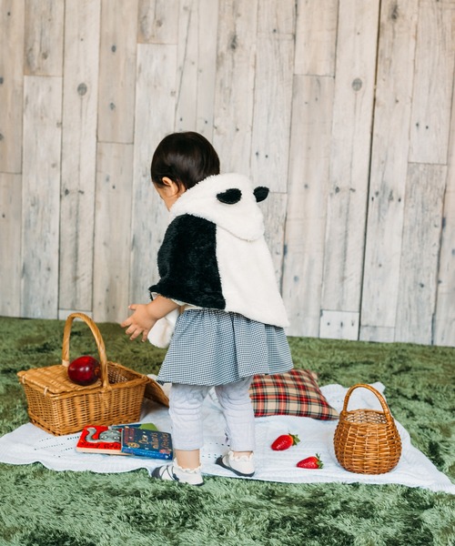 kids zoo(キッズズー)の「動物ボアケープ(ポンチョ・キッズ・オフホワイト/ピンク/その他1・S)」の18枚目の写真