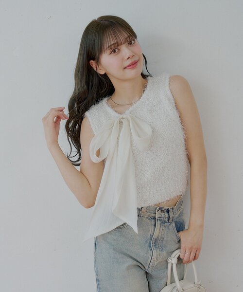 完売品　チャコット　ヘリンボーンハイネックニット ヘリンボン柄タートルネックニット｜ニット｜ニコル公式通販