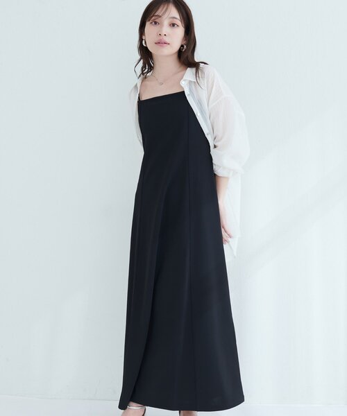 natural couture(ナチュラルクチュール)の「【ako】楽ちんキャミワンピース(ワンピース・レディース・ブラック/グレー/ブラウン/ボルドー・FREE)」の1枚目の写真