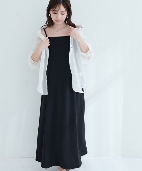 natural couture(ナチュラルクチュール)の「【ako】楽ちんキャミワンピース(ワンピース・レディース・ブラック/グレー/ブラウン/ボルドー・FREE)」の13枚目の写真