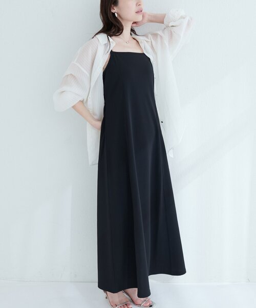natural couture(ナチュラルクチュール)の「【ako】楽ちんキャミワンピース(ワンピース・レディース・ブラック/グレー/ブラウン/ボルドー・FREE)」の14枚目の写真