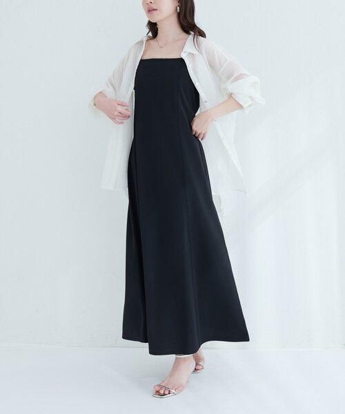 natural couture(ナチュラルクチュール)の「【ako】楽ちんキャミワンピース(ワンピース・レディース・ブラック/グレー/ブラウン/ボルドー・FREE)」の15枚目の写真