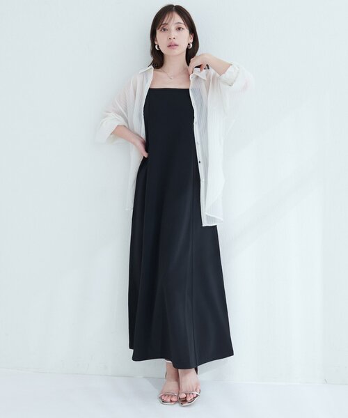 natural couture(ナチュラルクチュール)の「【ako】楽ちんキャミワンピース(ワンピース・レディース・ブラック/グレー/ブラウン/ボルドー・FREE)」の16枚目の写真