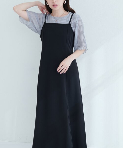 natural couture(ナチュラルクチュール)の「【ako】楽ちんキャミワンピース(ワンピース・レディース・ブラック/グレー/ブラウン/ボルドー・FREE)」の18枚目の写真