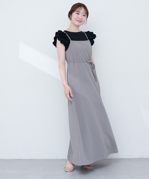 natural couture(ナチュラルクチュール)の「【ako】楽ちんキャミワンピース(ワンピース・レディース・ブラック/グレー/ブラウン/ボルドー・FREE)」の5枚目の写真