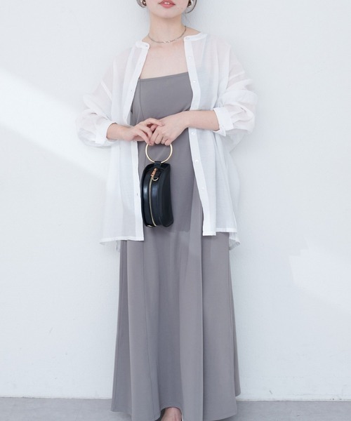 natural couture(ナチュラルクチュール)の「【ako】楽ちんキャミワンピース(ワンピース・レディース・ブラック/グレー/ブラウン/ボルドー・FREE)」の9枚目の写真