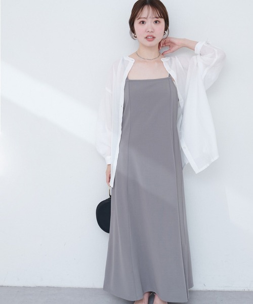 natural couture(ナチュラルクチュール)の「【ako】楽ちんキャミワンピース(ワンピース・レディース・ブラック/グレー/ブラウン/ボルドー・FREE)」の10枚目の写真