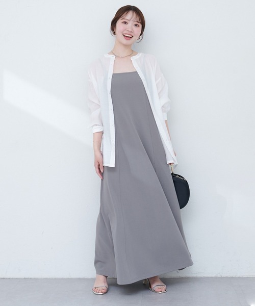 natural couture(ナチュラルクチュール)の「【ako】楽ちんキャミワンピース(ワンピース・レディース・ブラック/グレー/ブラウン/ボルドー・FREE)」の11枚目の写真