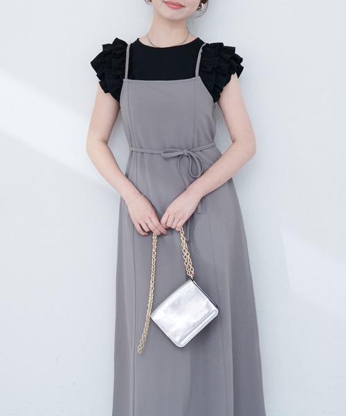 natural couture(ナチュラルクチュール)の「【ako】楽ちんキャミワンピース(ワンピース・レディース・ブラック/グレー/ブラウン/ボルドー・FREE)」の8枚目の写真