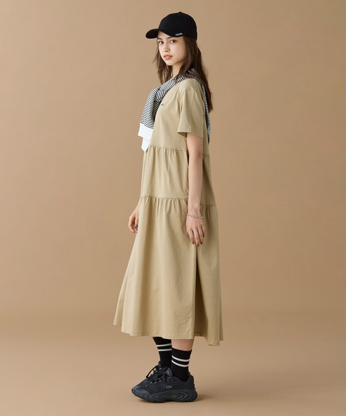 LACOSTE（ラコステ）の「ティアード切り替え コットンドレス マキシ丈 ワンピース（ワンピース・レディース・ベージュ/ネイビー/グリーン・34/38/36/40）」の17枚目の写真