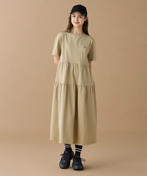 LACOSTE（ラコステ）の「ティアード切り替え コットンドレス マキシ丈 ワンピース（ワンピース・レディース・ベージュ/ネイビー/グリーン・34/38/36/40）」の20枚目の写真