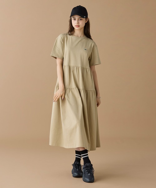 LACOSTE（ラコステ）の「ティアード切り替え コットンドレス マキシ丈 ワンピース（ワンピース・レディース・ベージュ/ネイビー/グリーン・34/38/36/40）」の10枚目の写真