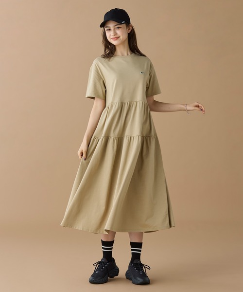LACOSTE（ラコステ）の「ティアード切り替え コットンドレス マキシ丈 ワンピース（ワンピース・レディース・ベージュ/ネイビー/グリーン・34/38/36/40）」の11枚目の写真