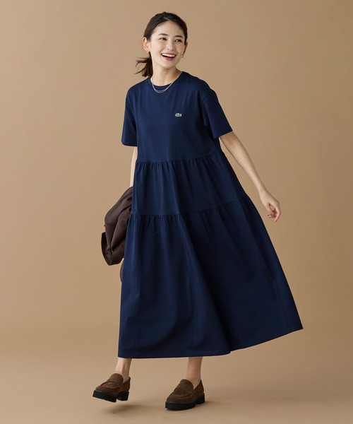 LACOSTE（ラコステ）の「ティアード切り替え コットンドレス マキシ丈 ワンピース（ワンピース・レディース・ベージュ/ネイビー/グリーン・34/38/36/40）」の18枚目の写真